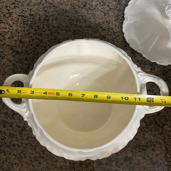 Vintage Porcelain Soup Bowl with ladle- signed E.T. 1969 - Picture 7 of 11